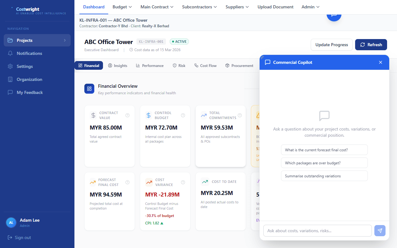 Your AI commercial advisor, always on — view 1